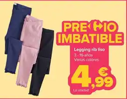 Carrefour Legging rib liso oferta