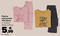 Carrefour TEX Basic Pijama estampado oferta