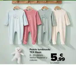 Carrefour Pelele tundosado TEX Basic oferta