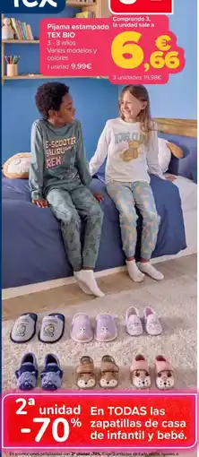 Carrefour tex pijama estampado oferta