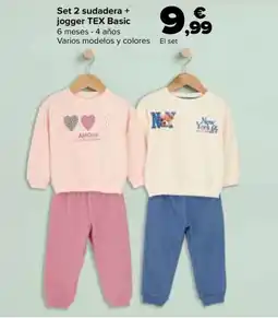 Carrefour TEX Basic sudadera + jogger oferta