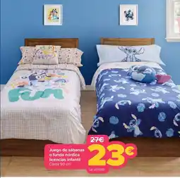 Carrefour Juego de sábanas o funda nórdica licencias infantil oferta