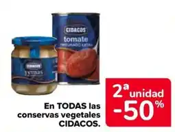 Carrefour Market CIDACOS En todas las conservas vegetales oferta