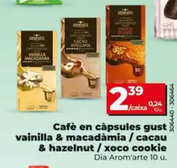 Maxi Dia Dia Arom'arte café en cápsules gust vainilla & macadàmia / cacau & hazelnut / xoco cookie oferta