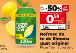 Maxi Dia Fuze Tea Refresc de te de llimona gust original oferta