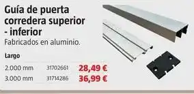 Guia de puerta corredera superior