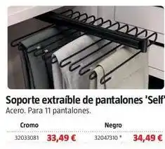 Bauhaus Soporte extraible de pantalones 'self' oferta