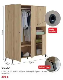 Bauhaus Armarios roperos con puerta abatible camilla oferta