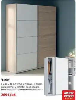 Bauhaus Armarios roperos con puerta corredera 'onix' oferta