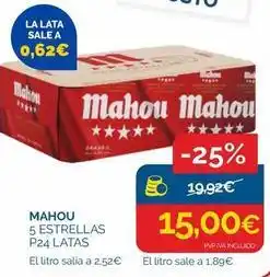 Supermercados La Despensa Mahou - 5 estrellas p24 latas oferta