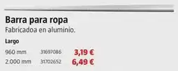 Bauhaus Barra para ropa oferta