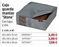 Bauhaus Domopak living - caja guarda mantas stone oferta