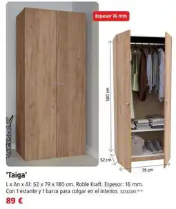 Bauhaus Armarios roperos con puerta abatible 'taiga' oferta