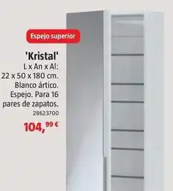 Bauhaus Zapateros con espejo frontal 'kristal' oferta