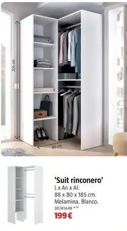 Bauhaus Vestidores 'suit rinconero' oferta