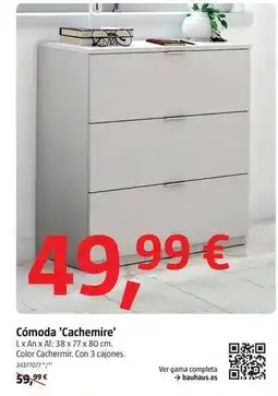 Bauhaus Cómoda 'cachemire' oferta