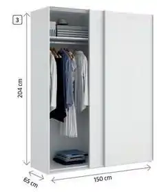 Bauhaus Armarios roperos con puerta abatible blanco oferta
