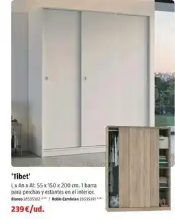 Bauhaus Armarios roperos con puerta corredera 'tibet' oferta