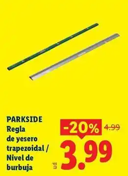 Parkside - regla de yesero trapeziodal