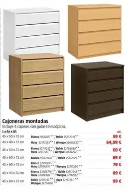 Bauhaus Cajoneras montadas oferta