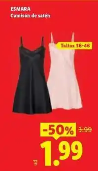 Ocine Esmara - camisón de satén oferta