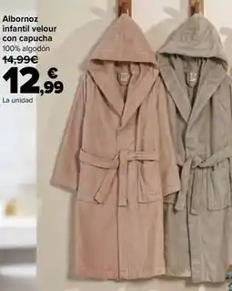 Carrefour Albornoz infantil velour con capucha oferta