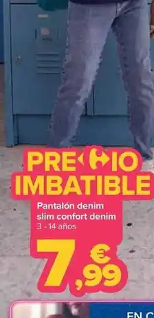 Carrefour Tex - pantalon denim slim confort denim oferta