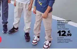 Carrefour Tex - pantalon jogger con bolsillos laterales oferta