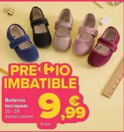 Carrefour Tex - bailarina terciopelo oferta