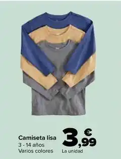 Carrefour Tex - camiseta lisa oferta