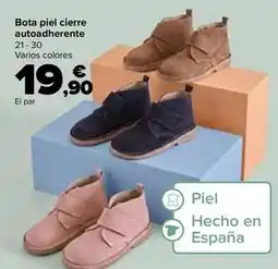 Carrefour Tex - bota piel cierre autoadherente oferta