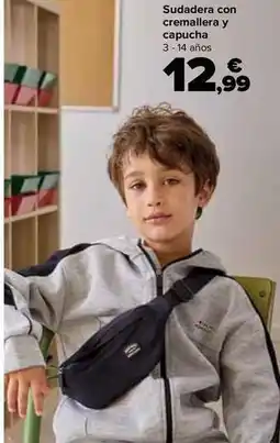 Carrefour Tex - sudadera con cremallera y capucha oferta