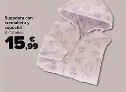 Carrefour Sudadera con cremallera y capucha oferta