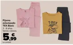 Carrefour Tex basic - pijama estampado oferta