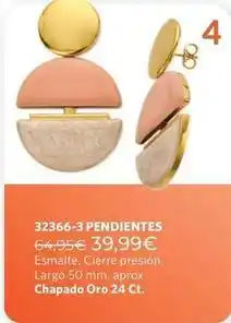 Cristian Lay Oro - 32366-3 pendientes oferta