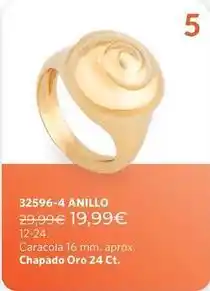 Cristian Lay Oro - 32596-4 anillos oferta
