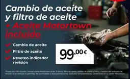 MotorTown Motortown cambio de aceite y filtro de aceite oferta