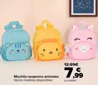 Mochila neopreno animales