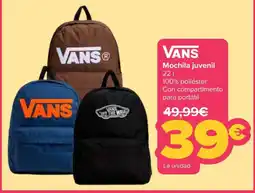 Carrefour Vans mochila juvenil oferta