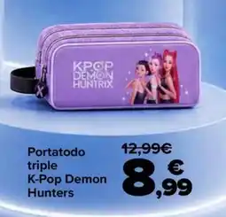 Carrefour K-Pop Demon Hunters Portatodo triple oferta