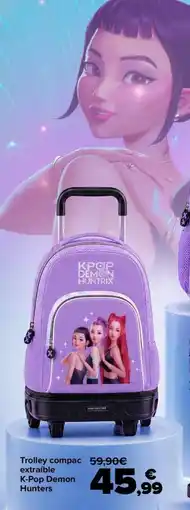Carrefour K-Pop Demon Hunters Trolley compact extraíble oferta