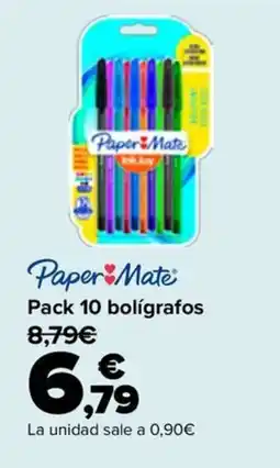 Carrefour Paper Mate pack 10 bolígrafos oferta