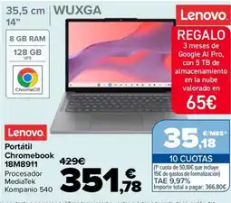 Carrefour Lenovo Portátil Chromebook 18M8911 oferta