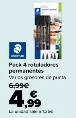 Carrefour Staedtler Pack 4 rotuladores permanentes oferta