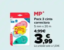 Carrefour MP cinta correctora oferta