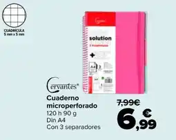 Carrefour Cervantes Cuaderno microperforado oferta