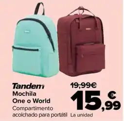 Carrefour Tandem Mochila One o World oferta
