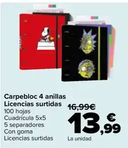 Carrefour Carpebloc 4 anillas oferta