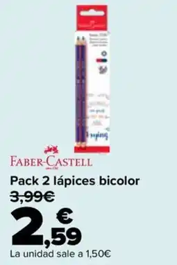 Carrefour Faber-Castell pack 2 lápices bicolor oferta