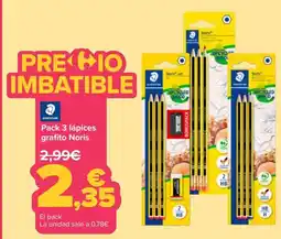 Carrefour Staedtler lápices grafito Noris oferta